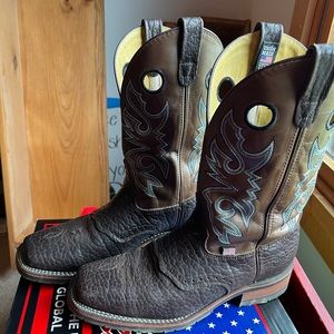 Size 10 mens Double H, square toe, Cowboy boots